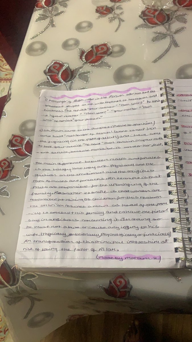 Flovriiee's tweet photo. Some work I did on the importance of women in Islam🧕🏾🧕🏾💜💜
@Kathryncafferk1 @MissAli_RE @MrsOHanlonPE @TrinityAcademyL https://t.co/raNkdMakAp