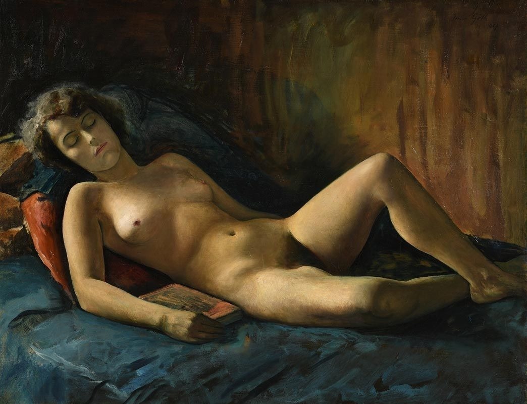art_lying's tweet photo. Imre Goth-  Female Nude Reclining , 1927. https://t.co/40NmmLVwgm