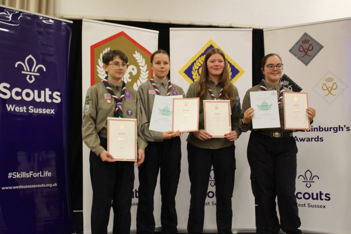 2ndIfieldScouts's tweet photo. Congratulations to our Explorer Scouts who were awarded their Duke of Edinburgh Bronze Awards this afternoon from the High Sheriff for West Sussex. Additional some of them were also awarded their Chief Scout Platinum Awards. #scouts #SkillsForLife #dofe #cheifscoutaward #ifield https://t.co/tmSklL1xrr