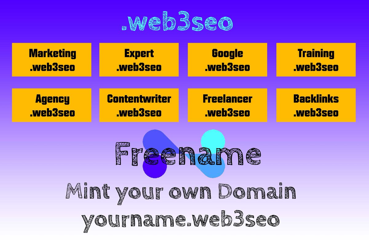 0xgamechanger's tweet photo. 🚨 30% OFF 🚨

BIG BLACK FRIDAY SALE!!

Mint your own TLD yourname.web3seo
on @freenameio 

expert.web3seo
https://t.co/b0IaIhBpau

#marketing #expert #google #training #agency #contenwriter #freelancers #backlinks
#web3 #nftcommunity #web3seo https://t.co/FLT4SrGVVQ