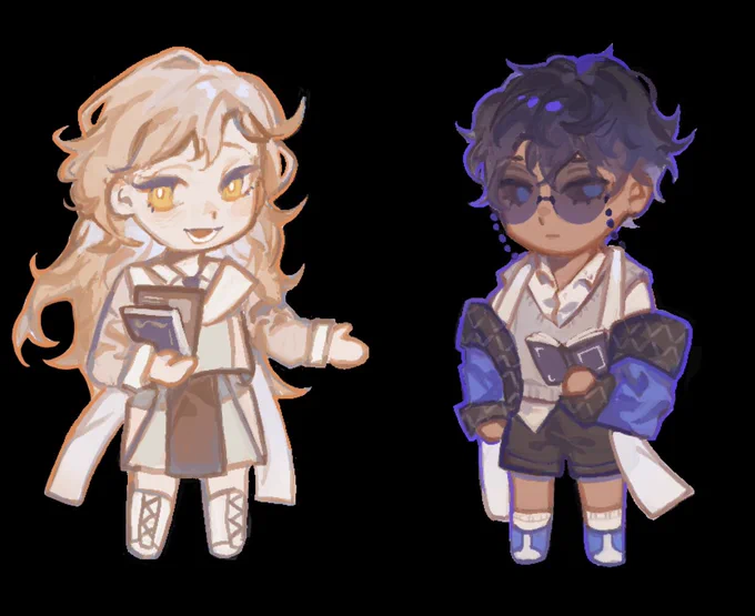 hii interest check... if i opened c0mms for chibis like these at a single one for 30 usd and 55 for a pair would u guys be interested... (more info below  ) 