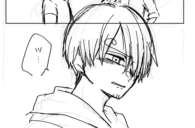 いい感じの表情がかけた気がしている(下書きだけど) 