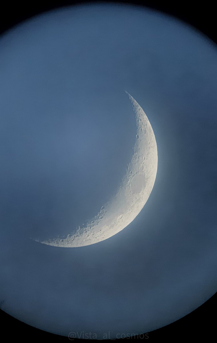 Vista_al_cosmos's tweet photo. 🌙

                🔭📱😉
La Luna creciente hoy iluminada al 19%.
#astrofoto #Moon
#Luna
#cielosESA https://t.co/elD7wECruC