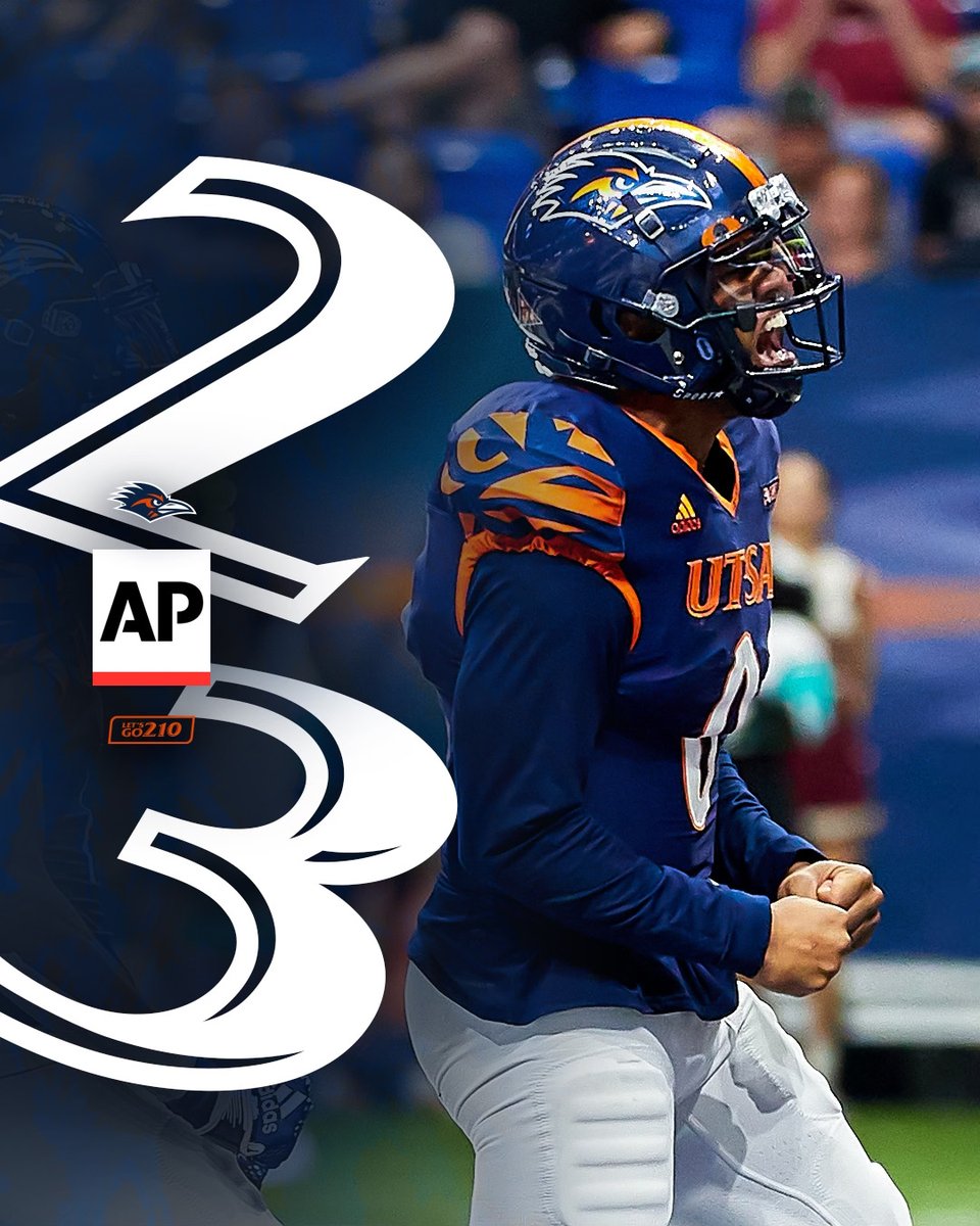 UTSAFTBL's tweet photo. 📈 Back in the AP Top 25 💪

#210TriangleOfToughness 
#LetsGo210 | #BirdsUp 🤙 https://t.co/CKMKKst9CD