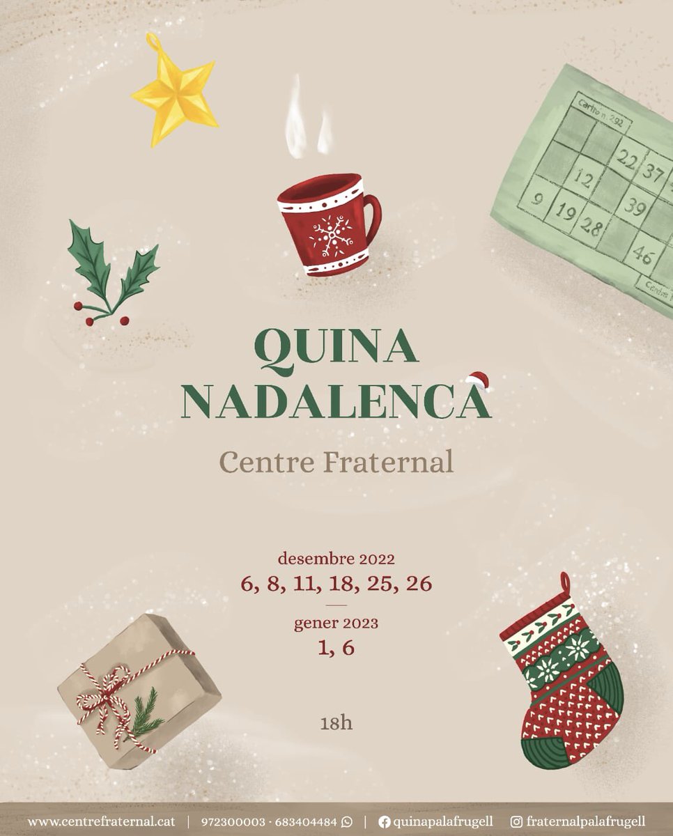 FraternalPalafr's tweet photo. 💥Ja arriba la Quina del Centre Fraternal! Aquest any, tornem a la normalitat i us hi esperem amb molts de premis!
Veniu a passar una bona estona amb nosaltres els dies:
🗓️ 6,8,11,18,25 i 26 de desembre i 1 i 6 de gener
⏳ a les 18 h https://t.co/RjUB7UiaCg