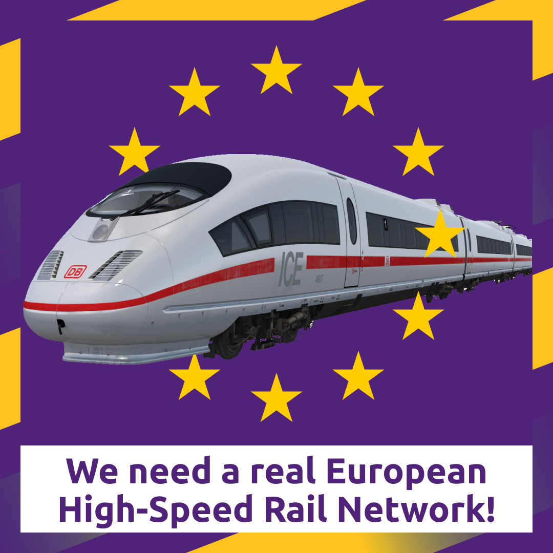 We need a real European High-Speed Rail Network! 🇪🇺🚄
European rail travel is a key component for a carbon-neutral future. To read more about our proposed solutions, read our opinion piece on Medium: 
medium.com/volt-europa/we… 

#EuropeanInfrastructure #HighSpeedRail #TrainTravel