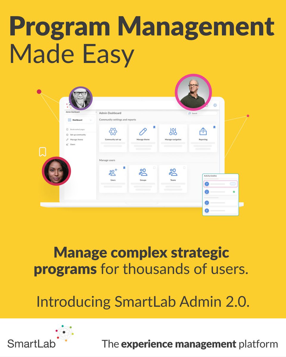 Creating a large-scale program has never been easier. Group cohorts, sequence workflows, design agendas, and customize branding -- SmartLab Admin 2.0 has everything you need to deliver powerful programs. smartlabservices.com