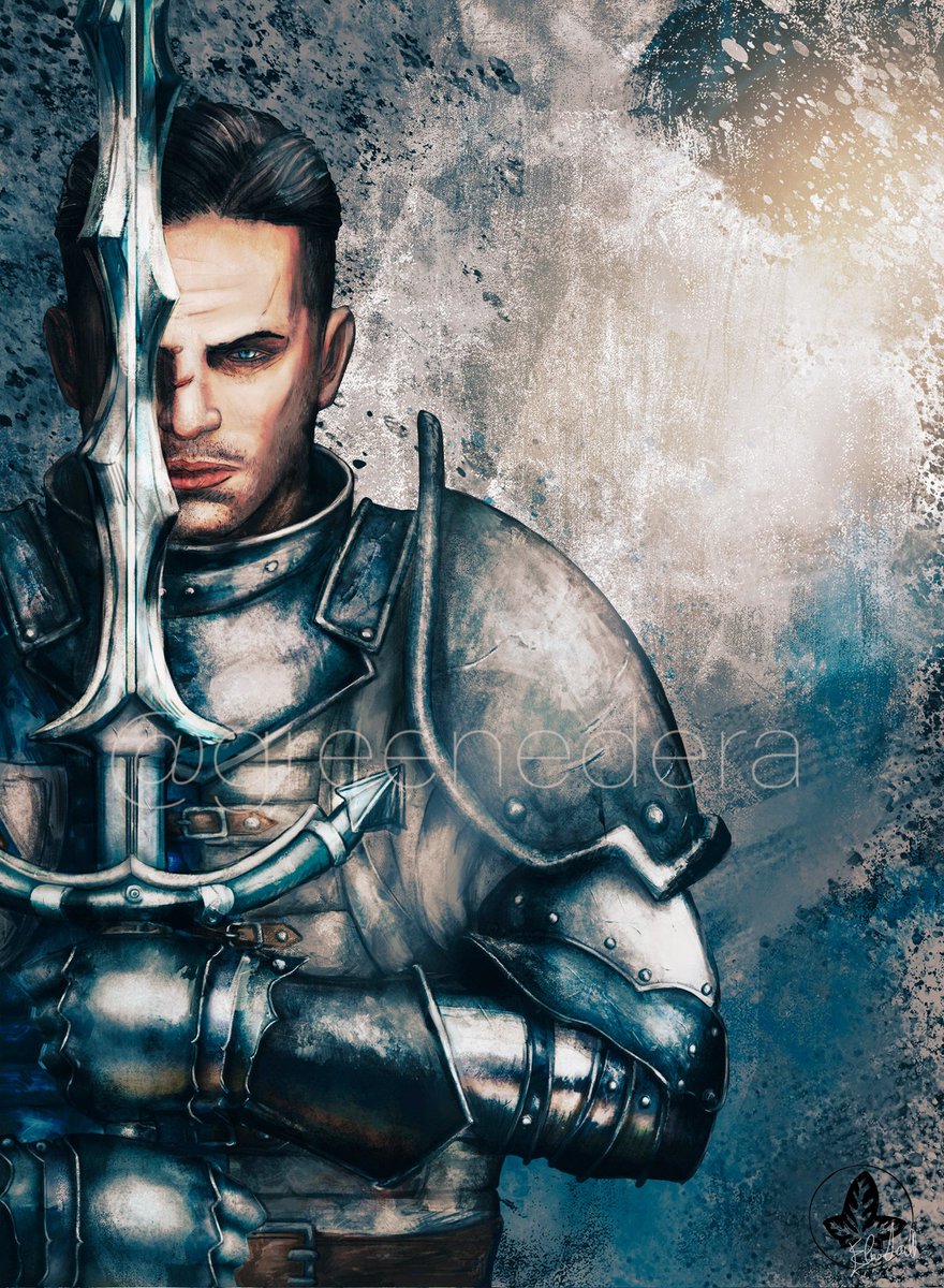 greenedera's tweet photo. 🎨 Kurt, portrayed as a warrior standing between light and shadow. Is a sword meant to protect or kill? 
🖥 Digital painting, @Photoshop
&amp; @wacom cintiq 

#captainkurt is from #greedfallthegame by @spidersgames and @Focus_entmt
@greedfall https://t.co/EIIaXITJeR