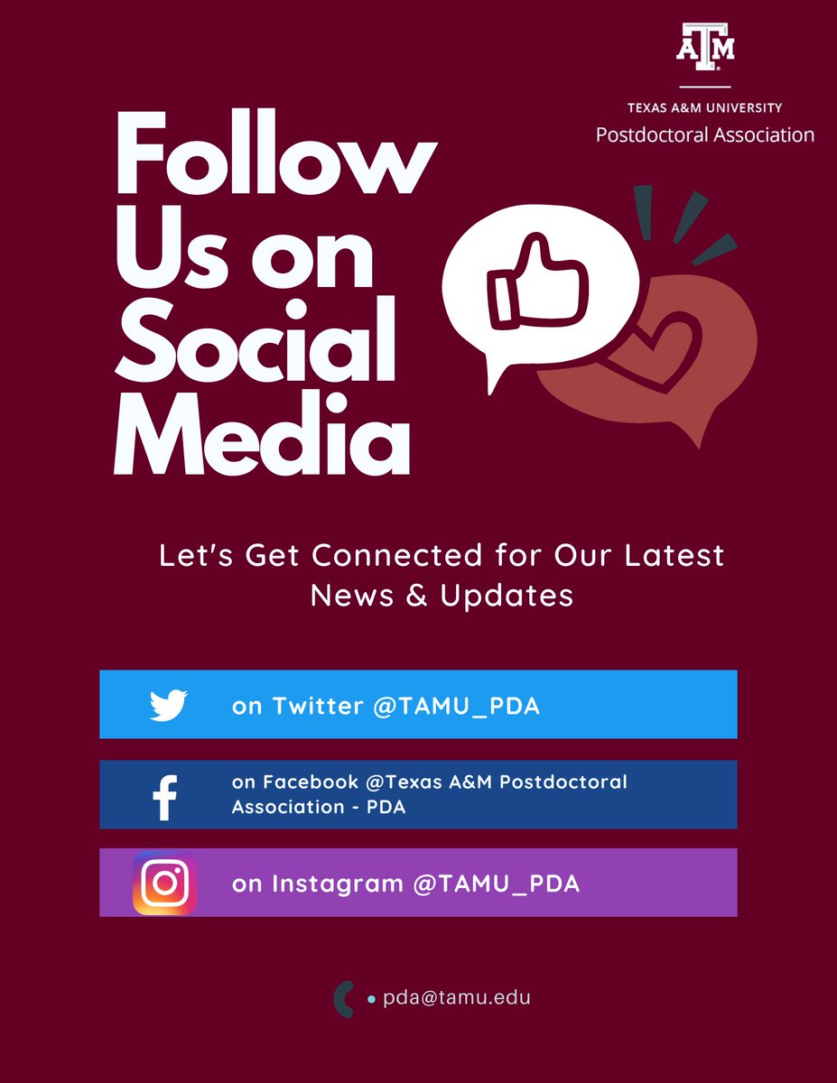 TAMU_PDA's tweet photo. Let's get connected!! https://t.co/vS8LrPdo0m