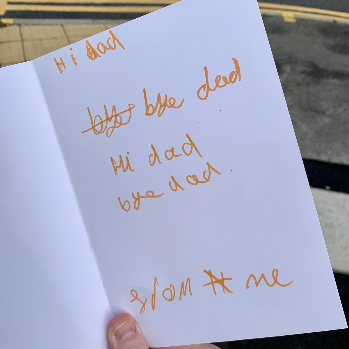 JustinWatsonian's tweet photo. Feeling in a festive mood after receiving my first Christmas card of the year, thanks to youngest (with help from @HideOut_YZ) 😂

#hidad #byedad https://t.co/UGYRH7AETH