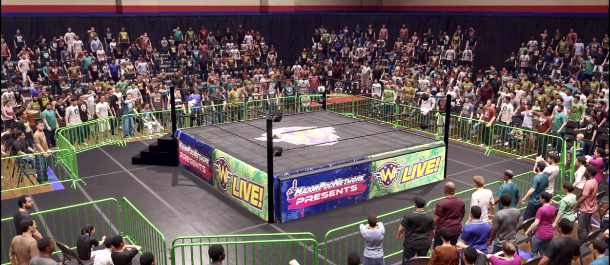 MerrickMiami's tweet photo. Got around to making @MajorWFPod FWF Live Arena on 2K! Check it out! Just search for #FWFLive https://t.co/44j7Kbc2AB