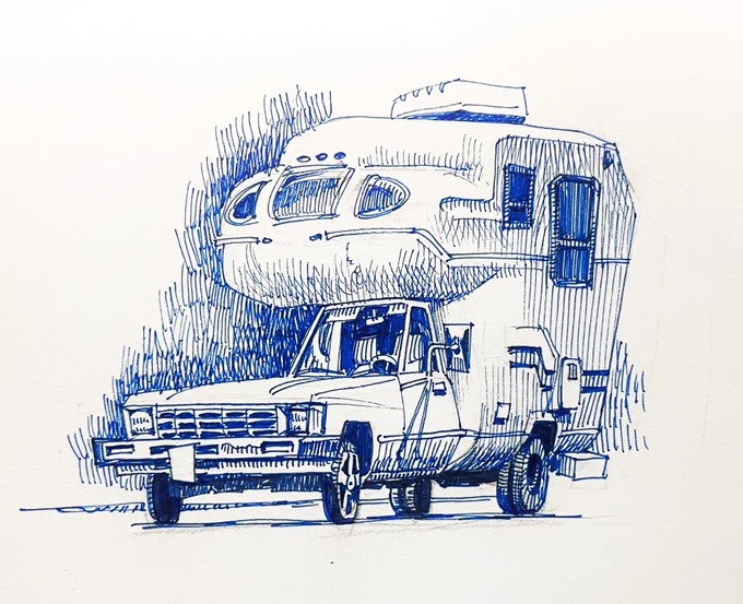 Camper drawing and process vid  