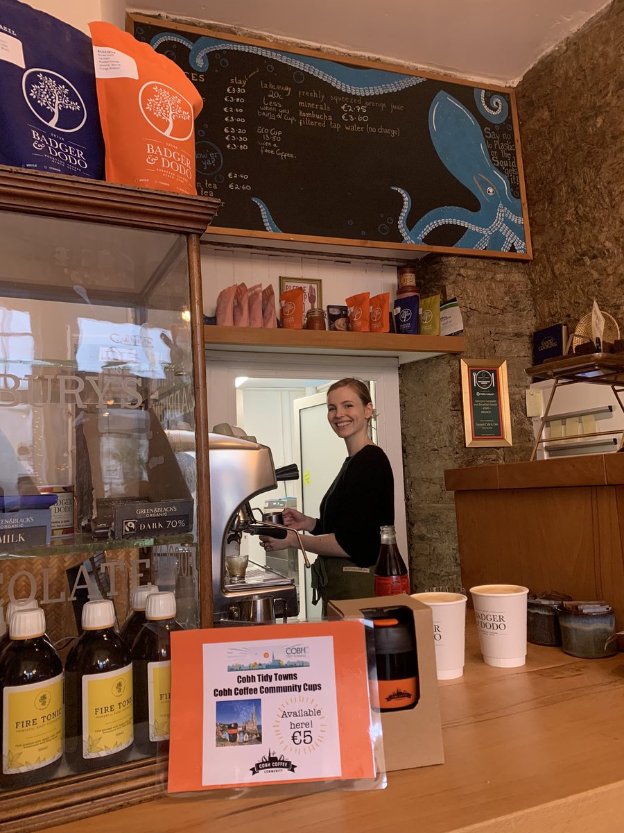 CobhTidy's tweet photo. Our gorgeous Cobh Coffee Community reusable cups are now available for €5 at @CobhSeasalt and @TheBoatYardCobh. Get yours for a very welcome sustainable KrisKindle or stocking gift! 🎁
#reuse #stopsingleuse #coffee #cobh #gift #christmas https://t.co/WUKPZLOyOM