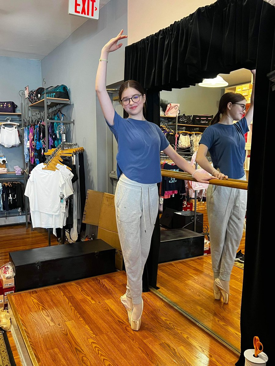 phdanceacademy's tweet photo. Congratulations Iris on your first pair of pointe shoes! We are so excited for you! Thank you to Swan Dancewear on a great fit! 🩰❤️🩰❤️ #PDA #ballet #pointe https://t.co/qJVHEH9wM2