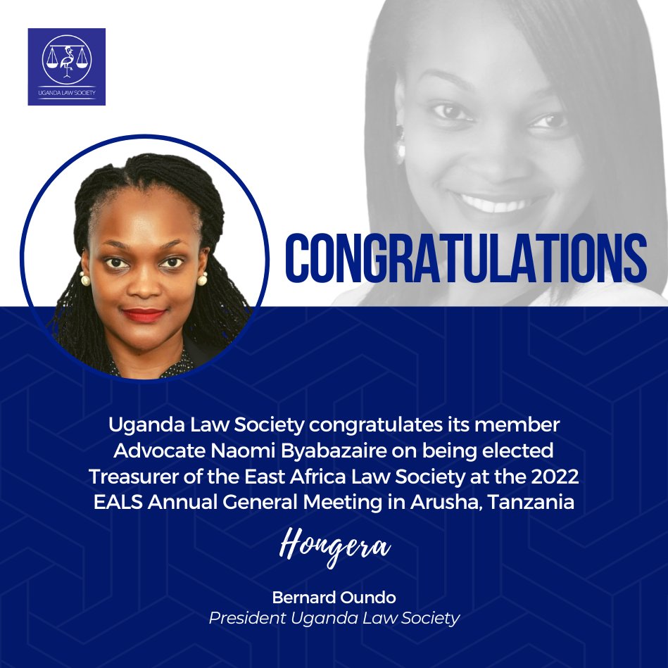 ug_lawsociety's tweet photo. Hongera Adv. Naomi Byabazaire @ealawsociety 

@BmalinguOundo https://t.co/9nEWpUVHnR