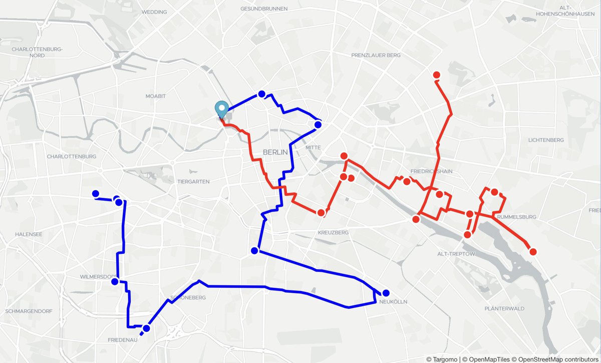 targomo's tweet photo. #30daymapchallenge day 27.

🎶 Music-themed!

You want to go to a club on Friday night, but your friend doesn't like the same music as you do.

Targomo's fleet API helps solves this, by providing the best 🚴🏼 route based on your different tastes in 🎶. ⬇️

https://t.co/5dauZ43gfk https://t.co/OzYPYdE7n2