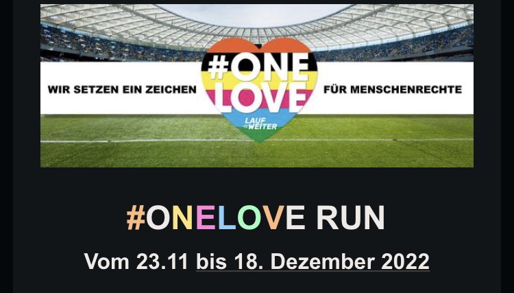 Teacherlise's tweet photo. Erster Lauf nach 2 Wochen krankheitsbedingter Pause - und den kann man gleich für den #oneloverun stehen lassen. 🥳
#jederMeterzählt https://t.co/NHovgrIUqB