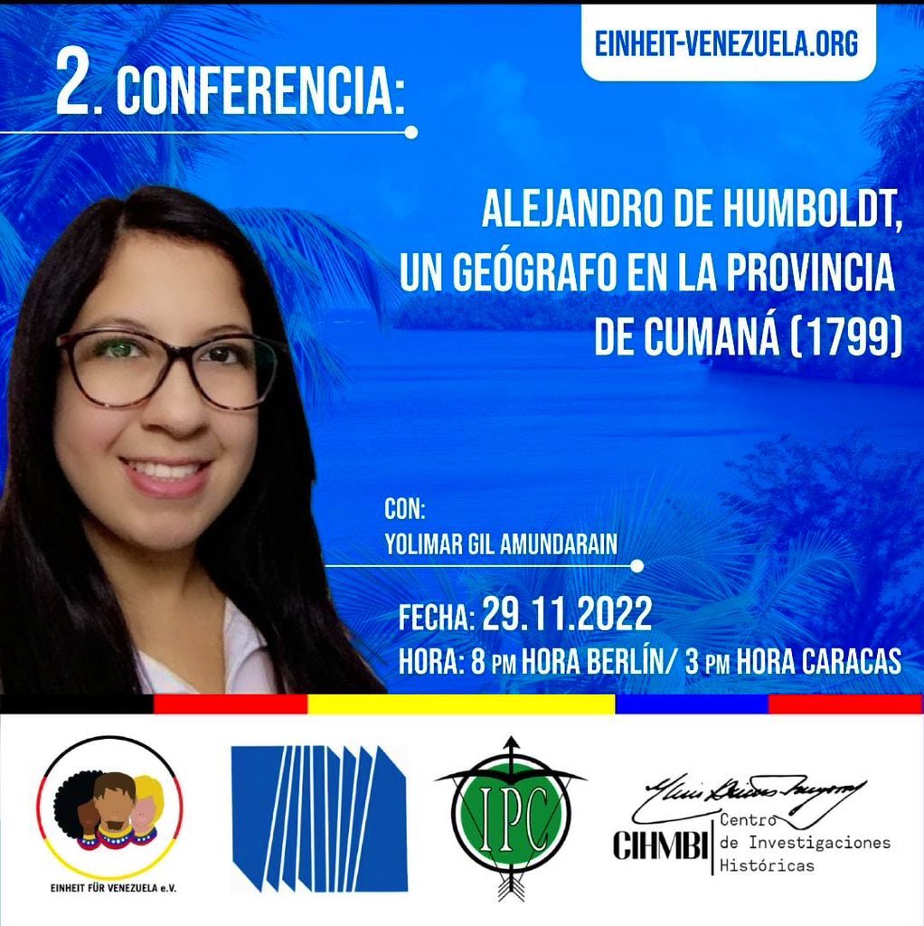Yhonnatan's tweet photo. El Centro de Investigaciones Históricas Mario Briceño Iragorry @cihmbi @UPELCaracas en alianza con @Einheitfuervzla invitan a participar en el nuevo ciclo de #conferencias que abordará aspectos históricos, políticos, económicos y sociales de los migrantes #alemanes en #Venezuela https://t.co/HzeCOLaAG8