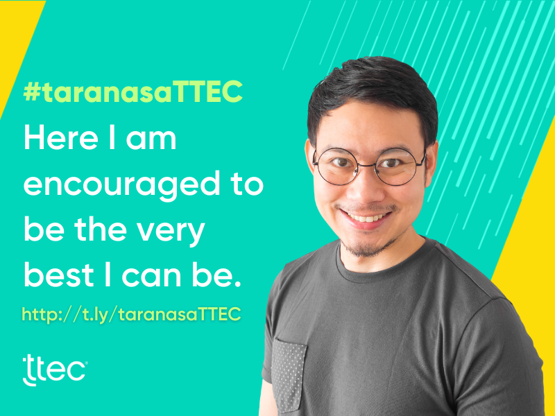 JohnMFM's tweet photo. Reach for amazing! That's what I do every day at TTEC. Join a career that helps you be the best you. Apply at https://t.co/h7Mgr7uH8J. #taranasaTTEC
@imroseanne07 @RTerpy @maxxxmabute @macalino_aaron @MacalinoRex @FranceArden @trxformoso @kcformoso @paoloperezzz @c_lagamayo https://t.co/RZ1TLILRAX