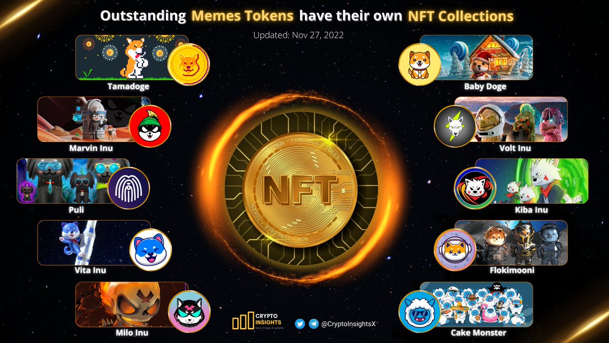 CryptoInsightsX's tweet photo. Outstanding Memes Tokens have their own #NFT Collections💎🌍

@babydoge @Tamadogecoin @VoltInuOfficial @Marvin_Inu @Puli_Token @VitaInuCoin @KibaInuWorld @FlokiMooni @MiloInu @thecakemnstr

#CryptoNews #BABYDOGE #Tamadoge #VOLT #Marvin #PULI #KIBA #VINU #Flokimooni https://t.co/HfcXrL2KmP