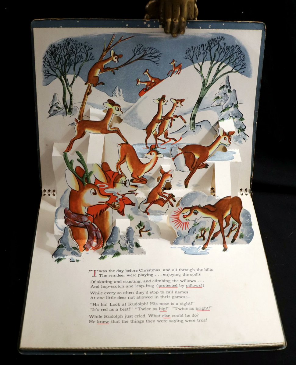 mflibra's tweet photo. 1950 Rare Pop-Up Edition - RUDOLPH The Red-Nosed Reindeer by Robert L. May, Illustrated by Marion Guild.
https://t.co/fydLbMwEGG
#BookWithASoul #OriginalBinding #PopUpEdition #Rudolph #TheRedNoseReindeer #illustrated #bookworm #bookstore #booknerd #rarebooks #bibliophile https://t.co/aq2XOZ4fRy