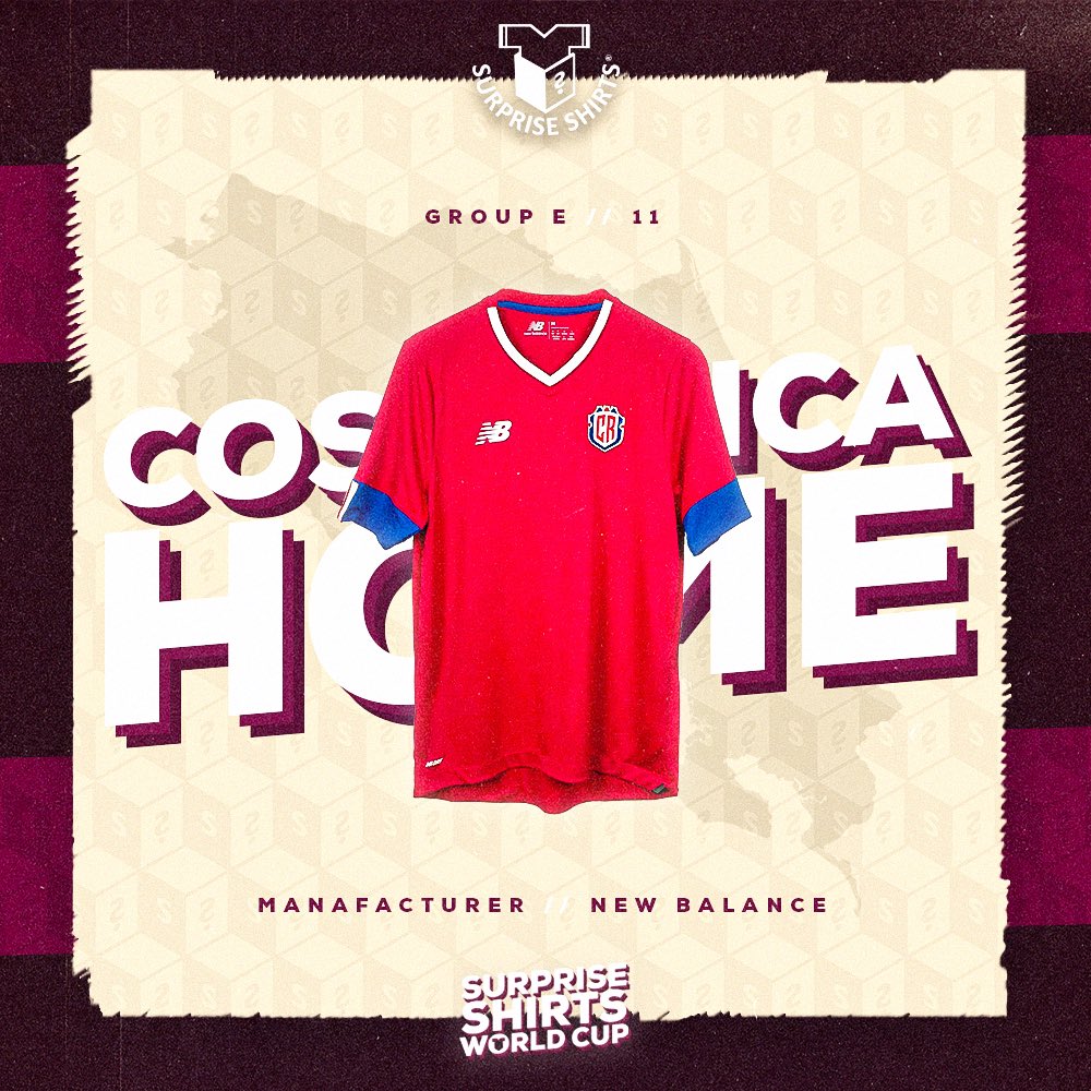SurpriseShirts's tweet photo. https://t.co/8Get9ReHaI WORLD CUP! 🏆🌍

DAY 11 - COSTA RICA 🇨🇷 

What a result for Costa Rica today. We’re giving one of these shirts away! 🔥

👇 How to enter
♻️ Retweet
✅ Follow @SurpriseShirts 
💬 Comment your size

That’s it! Good luck 🤞🏻⚽️ https://t.co/vJ6yUpKLsj