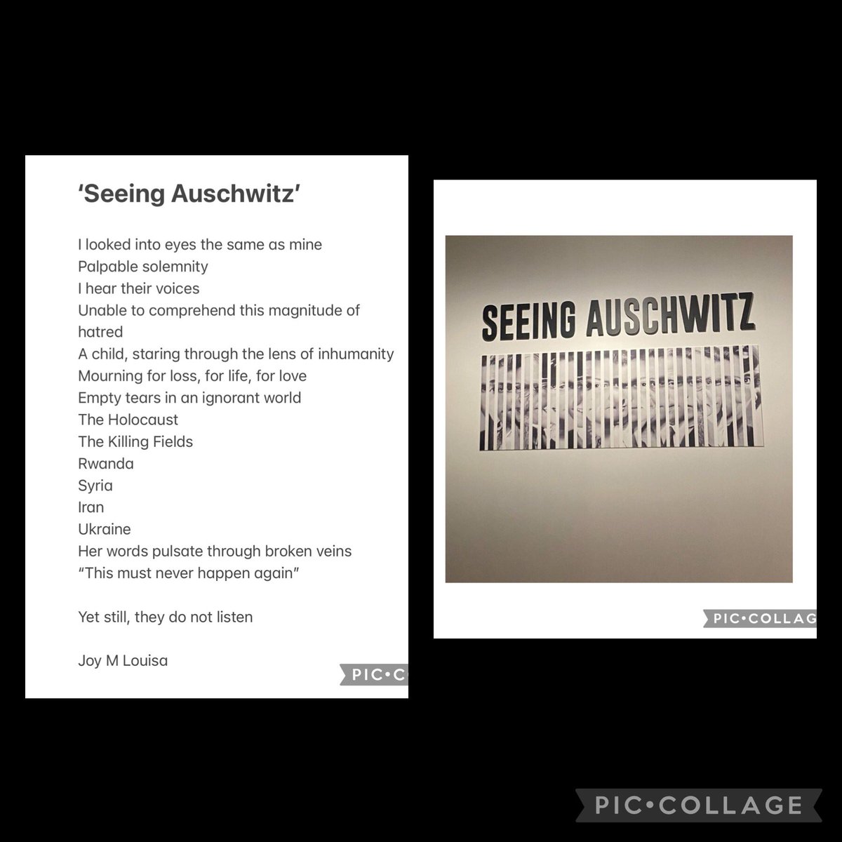 Yesterday I visited #seeingauschwitz in Kensington. I had the humbling privilege to meet an Auschwitz survivor and I promised I would always share their story. As angry as this exhibition made me, it is incredible and important.
Go visit and remember.