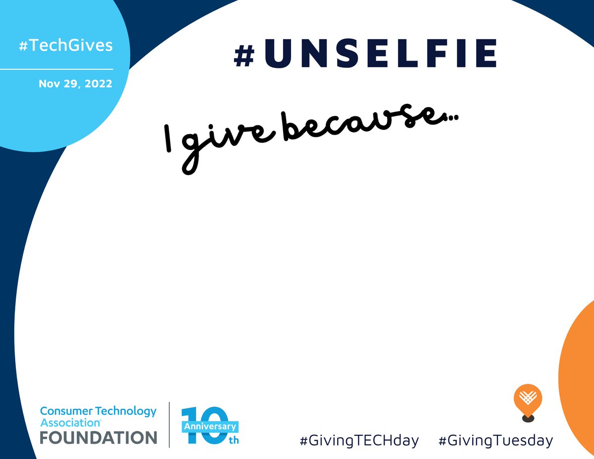 CTAFoundation's tweet photo. #GivingTuesday is just a few days away 🕓. Help flood our Twitter feed with your #TechGives #Unselfie. Technology can give independence and accessibility, and every story has power💪to inspire. https://t.co/OZk9zIW5bL