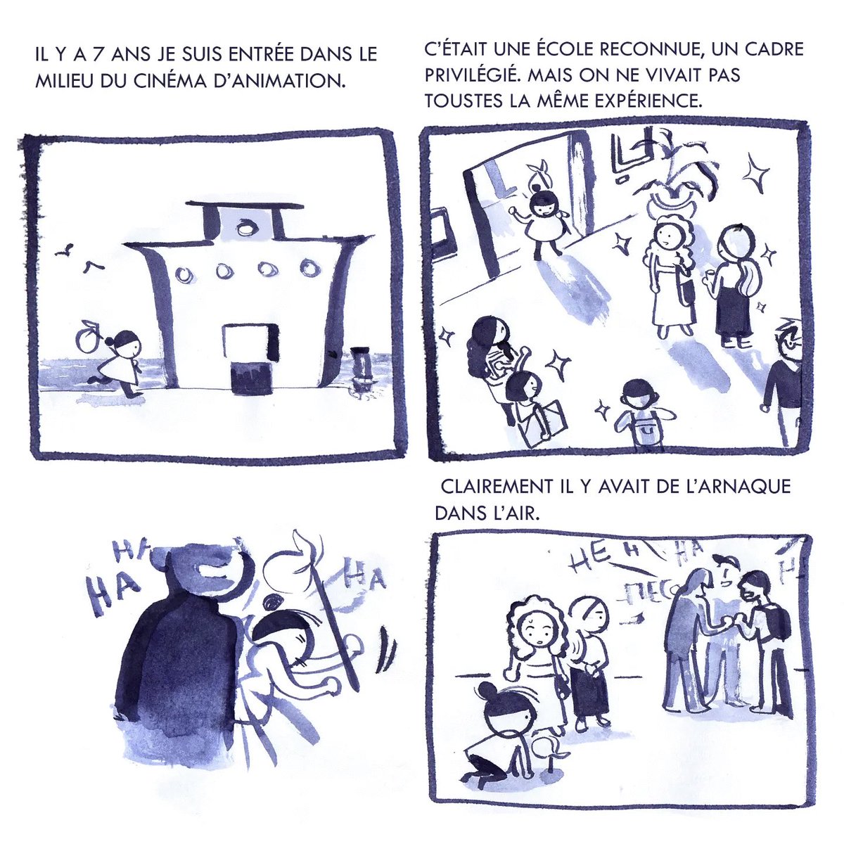 DecolonisonsLA's tweet photo. À l'occasion du 25 novembre qui marque la journée internationale contre les violences faites aux femmes et aux minorités de genre, DELAN relaie ce témoignage anonyme sur les Violences Sexistes et Sexuelles dans le cinéma d'animation. 1/4 https://t.co/JvLBrmdM38