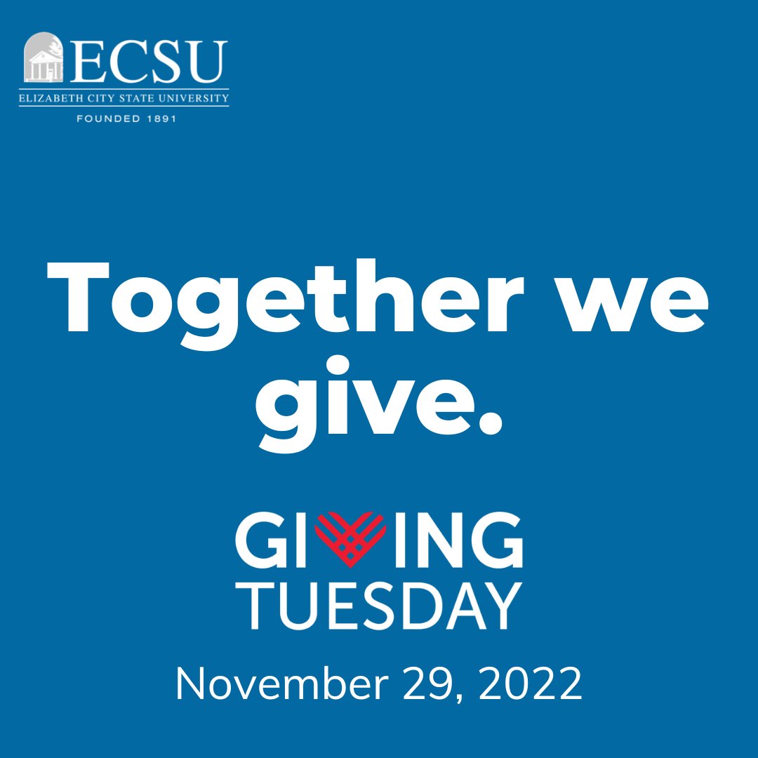 ECSU's tweet photo. Mark your calendars:  November 29 is #GivingTuesday.  Please share your generosity on Tuesday – your support paves the way to a bright future for our #Vikings. https://t.co/x5X8pxNnqT