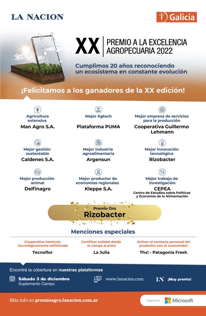 Un orgullo para nuestro ecosistema Man Agro haber sido reconocidos con el premio a La Excelencia Agropercuaria por <a href="/lanacioncom/">La Nación</a> @bancogalicia.