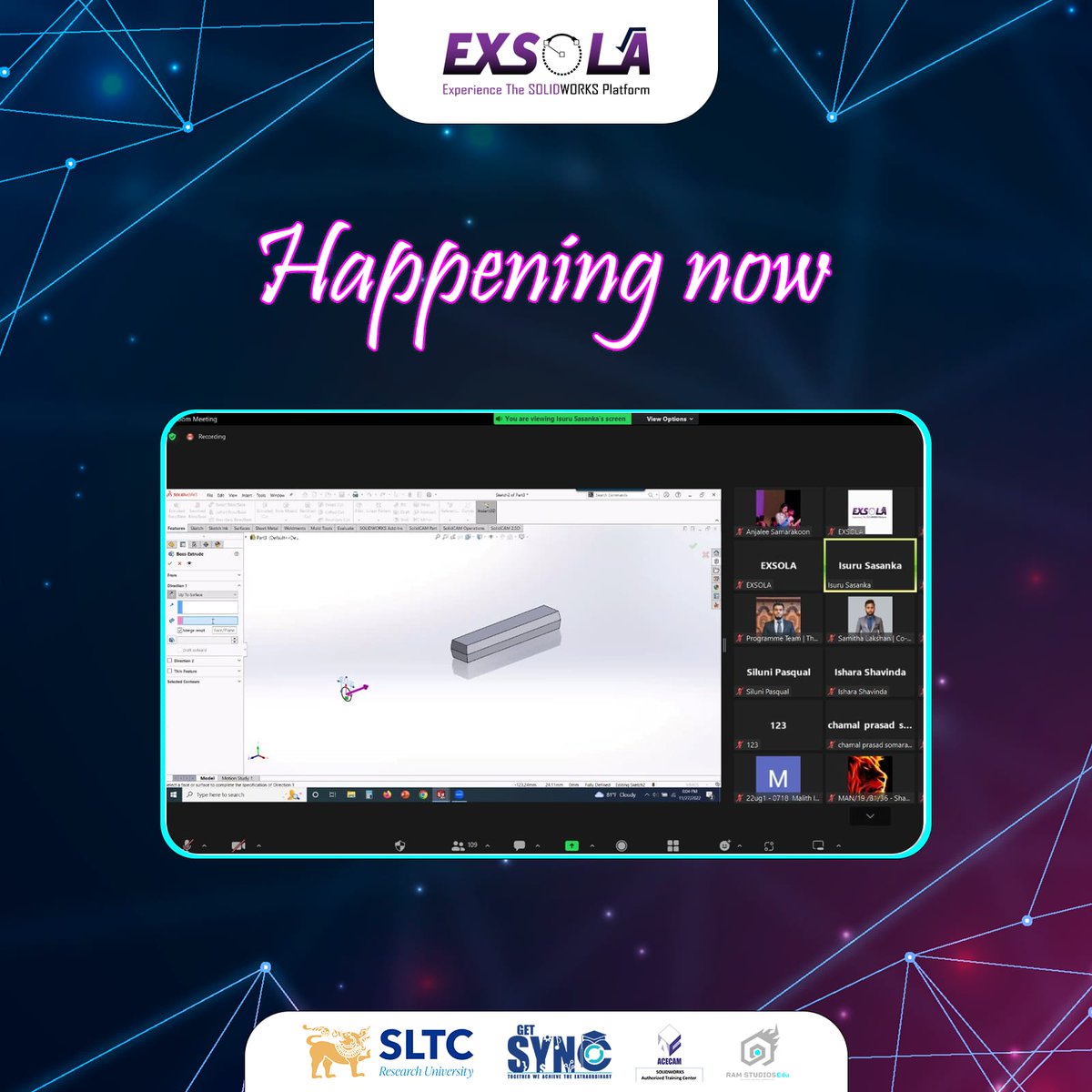 getsyncsltc's tweet photo. Exsola
  Happening Now

Zoom 

https://t.co/19Vn7nO7ps
Meeting ID: 884 9954 2559
Passcode: #exsola

Facebook

https://t.co/dSQYwfGHaU

Youtube 

https://t.co/TrbKV0bD0T

https://t.co/5FZ358fgsb

 Register via
https://t.co/jwNh0bJavT

#Exsola
#Acecam
#Get_Sync 
#SLTC https://t.co/aGVZ4hh8iT