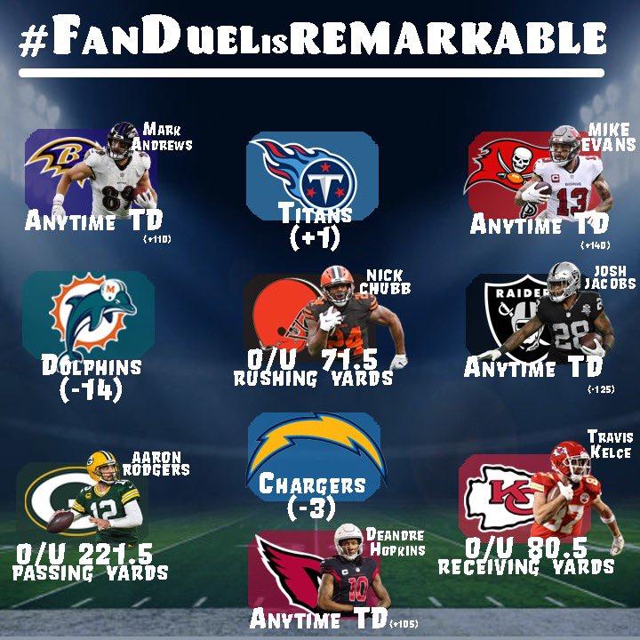 PatMcAfeeShow's tweet image. 🗣🗣🗣 MERCH CONTEST GIVEAWAY 

Pick your 3 favorite bets from the graphic below &amp;amp; TWEET THEM WITH #FanDuelisREMARKABLE 

If all 3 hit..you’ll be automatically entered to potentially win some merch

🗣 LETS HAVE A DAMN DAY