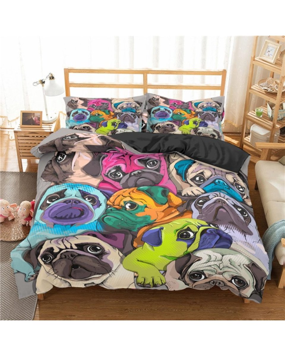 Anyone want this pug bedding set? say 'yes' or no Order from our bio link or inbox😍 💥Choose your favourite colour and style! 💥Made in the USA🇺🇸 🌏International delivery😍 #pug #puglover