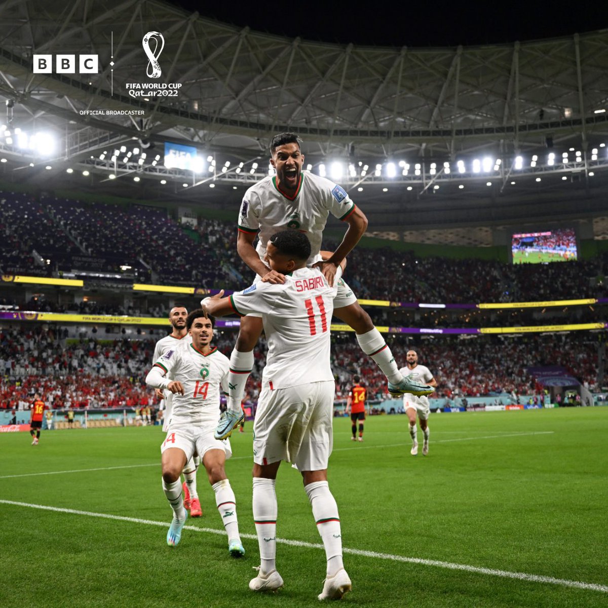 BBCMOTD's tweet photo. Amazing 👏 

That was only Morocco's third-ever win at a World Cup and it comes against the second-ranked team in the world.

#BBCWorldCup #BBCFootball https://t.co/bTkfNP7AiP