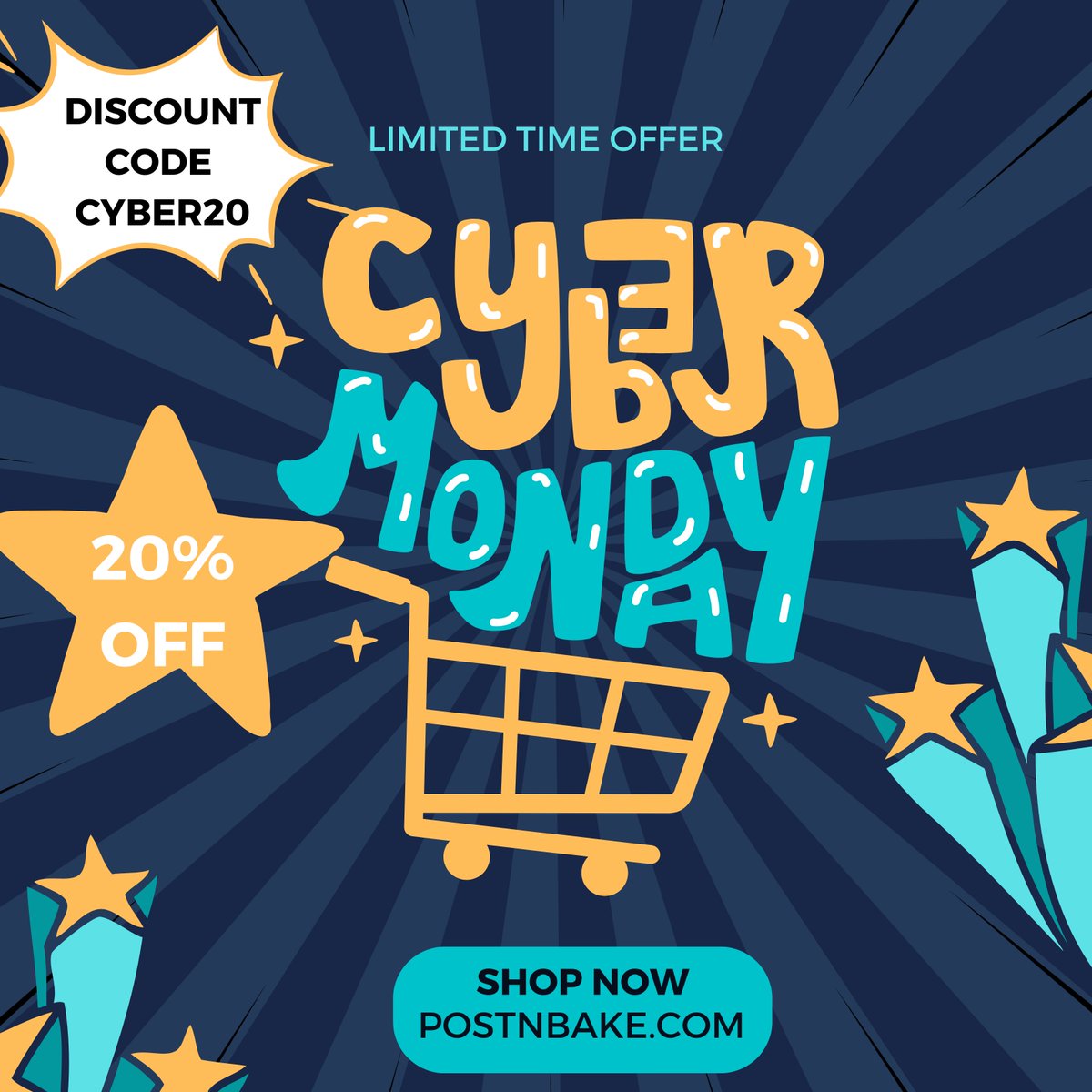 ⚡️CYBER MONDAY ⚡️

Get 20% Everything until Midnight use code CYBER20

postnbake.com
#cybermonday #SBS #vegangifts #homebaking #bakeboxes #biscoff #cybersale #imaceleb #christmasbaking #vegan #londonfoodie #sales #itv #cybersalesuk #giftidea #secretsantagift #etsyseller