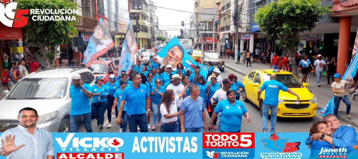 JimmyMarkRC's tweet photo. Un recorrido con puntaje d excelencia tuvo ayer sábado/26/11/22 x las principales calles y avenidas d Esmeraldas. La acogida fue rotunda y las felicitaciones a los candidatos @JanethBustosRC @VickoVillacisT @RamonEcheverri7 #Roxana2023Concejal fue notorio x la gente. @MashiRafael https://t.co/XGr3eYbGJs