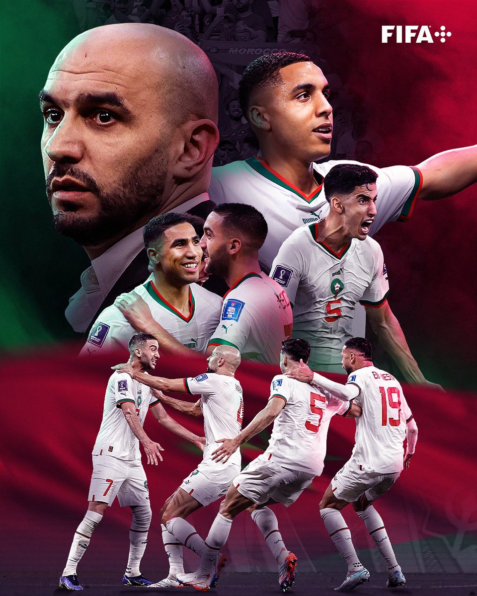 FIFAWorldCup's tweet photo. A historic victory for the Atlas Lions 🇲🇦

@EnMaroc | #FIFAWorldCup https://t.co/hqJwAgRRFc