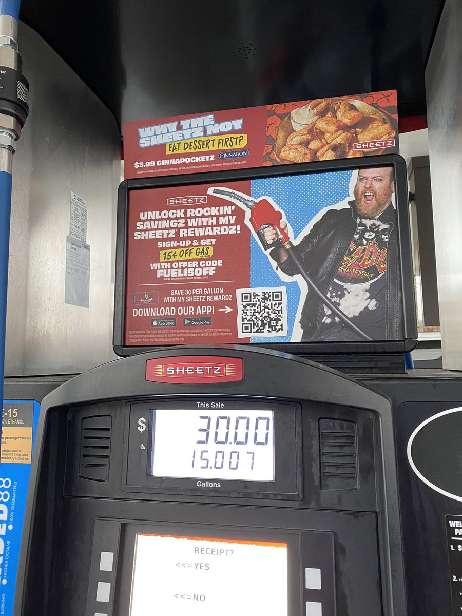 benthelefty's tweet photo. @sheetz thanks Sheetz for the $1.99 gas over Thanksgiving. You’re making your fans even more loyal… https://t.co/hjCv7jxryK