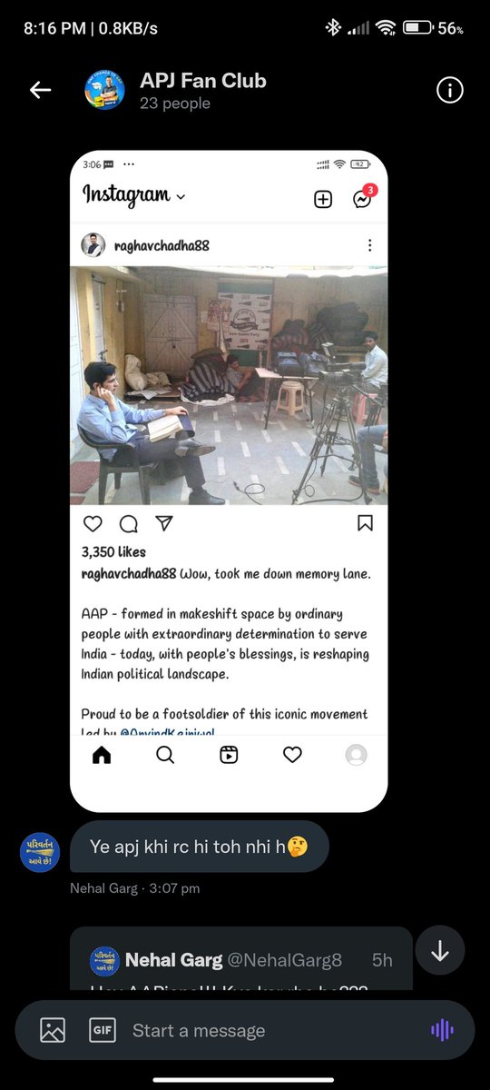 apj234's tweet photo. 💥Dekho baat kaha se kaha tak gayi!! 💥
#10YearsOfAAP with @raghav_chadha
Yesterday                         Today https://t.co/fwILbKQGNz