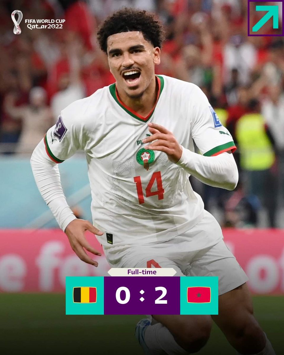 الف الف مبروووك للمنتخب 🇲🇦 المغربي 🇲🇦 وللشعب المغربي بفوزهم على المنتخب البلجيكي