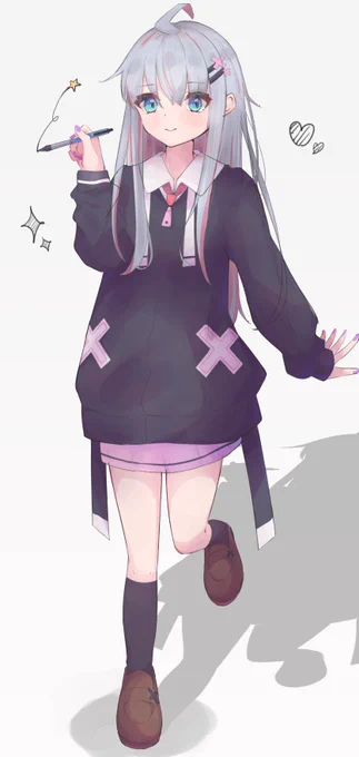 新しく考えたオリキャラちゃんです!!今日YouTubeに投稿した茶番にも登場していて、そちらでは表情差分もあります#イラスト #オリキャライラスト 