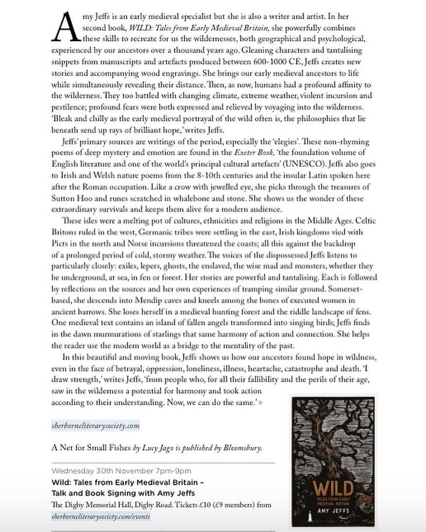 Sherborne Lit Soc (@sherlitfest) on Twitter photo In the latest edition of the <a href="/sherbornetimes/">Sherborne Times</a> Lucy Jago reviews Amy Jeffs new book, ‘Wild, Tales from Medieval Britain’.
Amy will be speaking in Sherborne on Wednesday 30th November.
Tickets available through our website, <a href="/winstonebooks/">Winstone Books Sherborne</a> or on the door. In the latest edition of the <a href="/sherbornetimes/">Sherborne Times</a> Lucy Jago reviews Amy Jeffs new book, ‘Wild, Tales from Medieval Britain’.
Amy will be speaking in Sherborne on Wednesday 30th November.
Tickets available through our website, <a href="/winstonebooks/">Winstone Books Sherborne</a> or on the door.