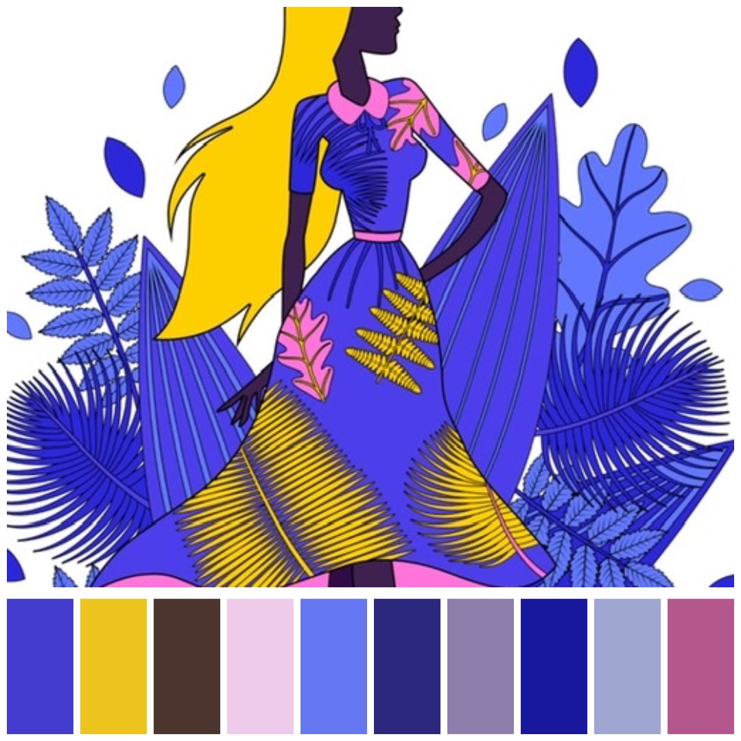 DianeSLoftis's tweet photo. ✨🌸 My Happy Color for today!
The first, fashion lady silhouette has only seven, stunning colors. The second, a contrasting &amp; expressive, pink flower. Then, I created my own color palettes for both using Paletter. Which do you favor?
 #HappyColorApp #HappyColor https://t.co/TxJh5bWF7f
