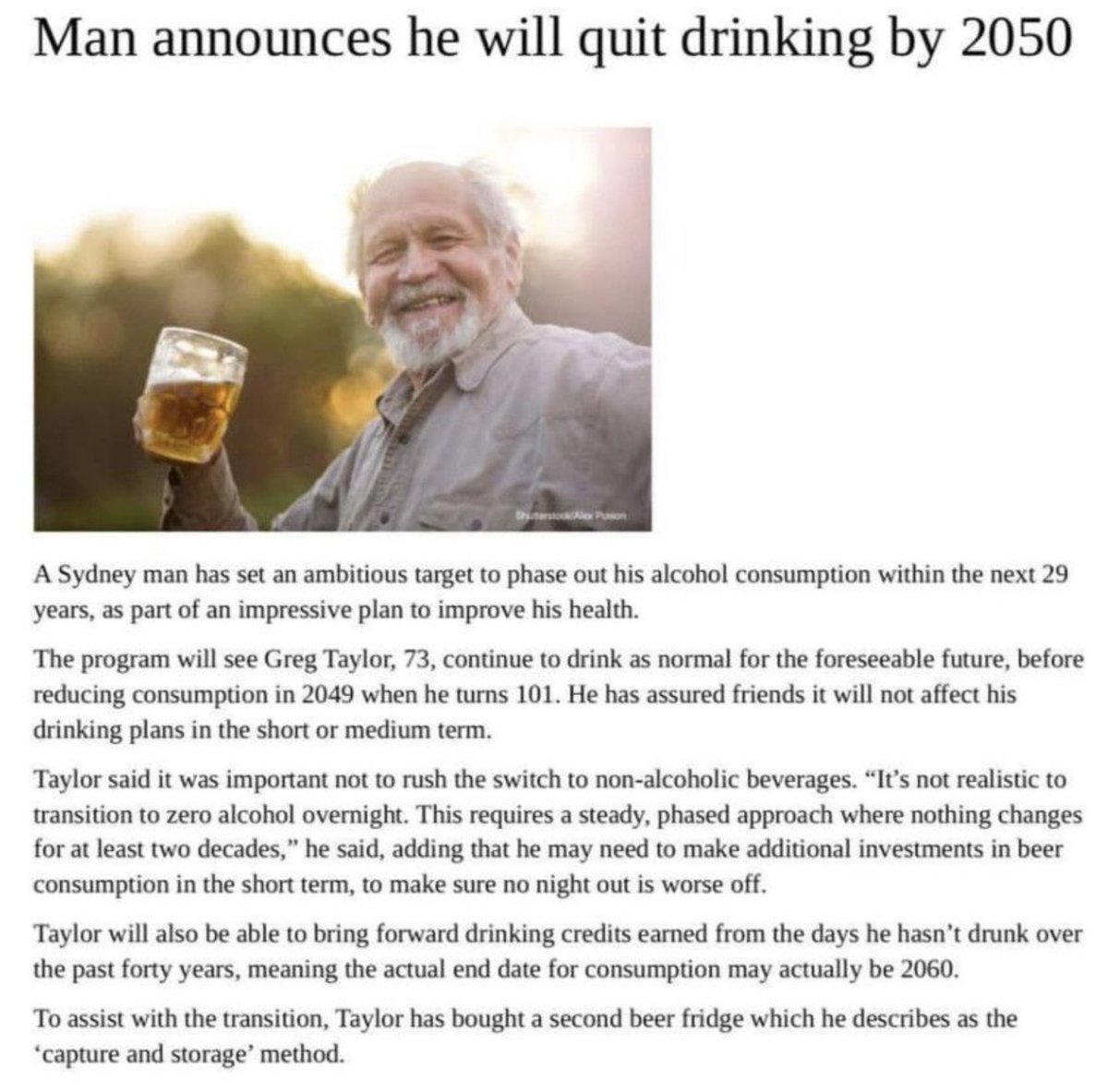 Man rises to the occasion. Same procedure as every year.