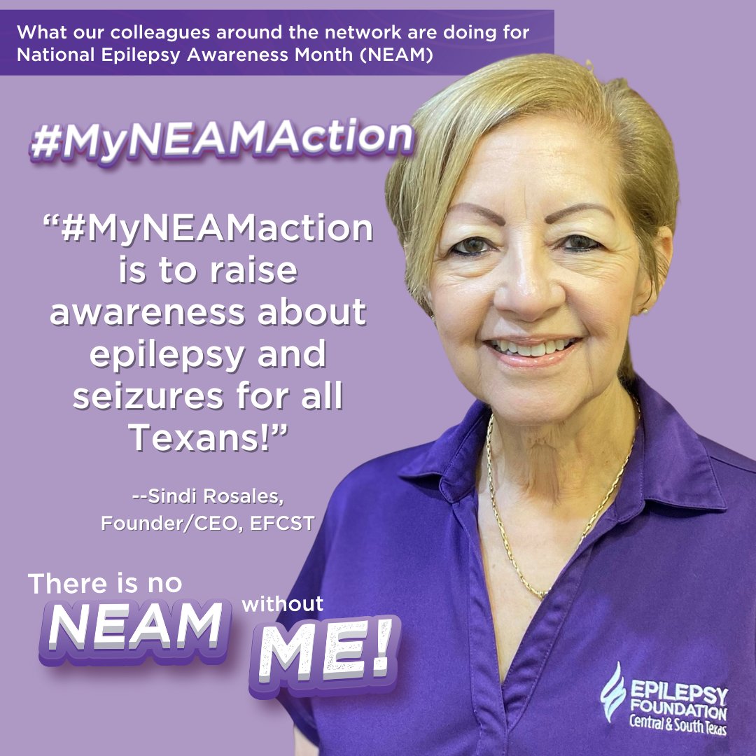 EpilepsyFdn's tweet photo. What is your #NEAMAction? Sindi Rosales is raising awareness about epilepsy and seizures for all Texans! https://t.co/hrjh9sWYJb