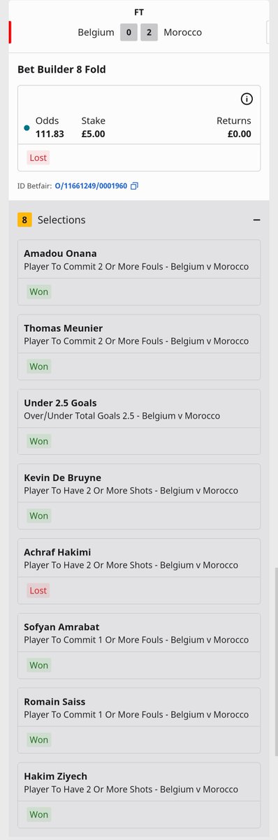 ConorOrr97's tweet photo. @Betfair two close calls in one week. Made all the worse when Hakimi was taken off minutes before an edge of the box free kick that he'd probably have been on. The betting gods are punishing me badly #EVAR https://t.co/q6vYKxW9Fh
