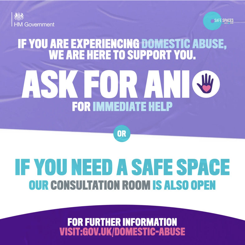 If you are at risk, or have been a victim of #DomesticAbuse you can discreetly ask for immediate help at <a href="/BootsUK/">Boots</a> <a href="/superdrug/">Superdrug</a> &amp; some independent pharmacies.

If you use the codeword #AskforAni (Action Needed Immediately) it signals to staff that you need help #16DaysofActivism
