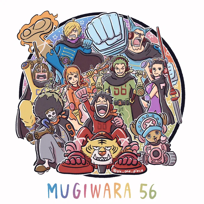 #今週のワンピMUGIWARA56!扉絵の逆輸入も期待しています…#ONEPIECE↓メイキングはこちら! 