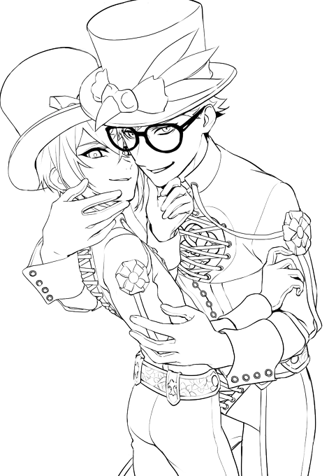 this is 自分の線画。トレリド♣️🌹
よろしければ塗り絵にドーゾ!
1枚目線のみ(透過)2枚目フリル付き(透過なし) 